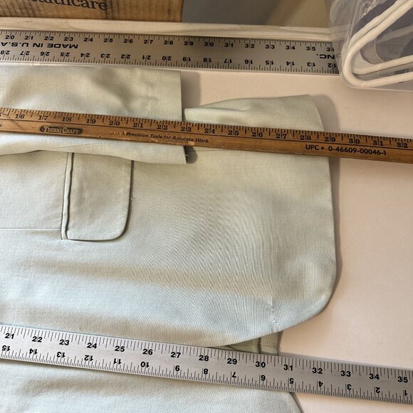 Vtg Womens Oversized Blazer Mint Green Large 12 Single Button R Russ 90s - Picture 5 of 8